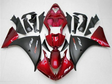 Erschwingliche Yamaha YZF 1000 R1 Motorrad Verkleidung 2009-2011 - Rot Matt Schwarz