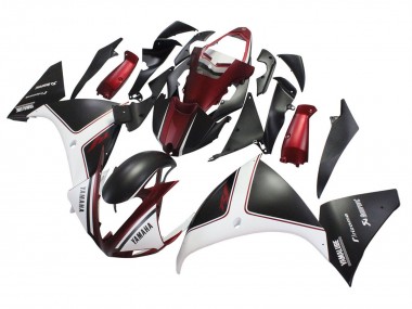Erschwingliche Yamaha YZF 1000 R1 Motorrad Verkleidung 2009-2011 - Rot Weiss Matt Schwarz
