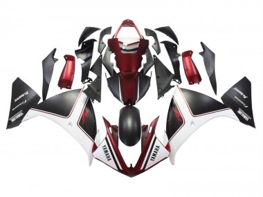 Erschwingliche Yamaha YZF 1000 R1 Motorrad Verkleidung 2009-2011 - Rot Weiss Matt Schwarz