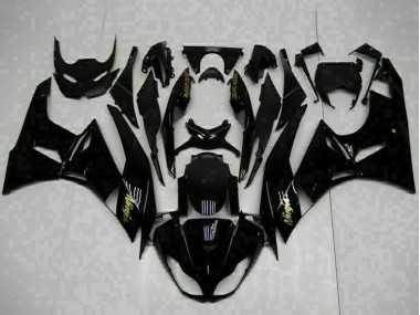 Erschwingliche Kawasaki ZX6R Motorrad Verkleidung 2009-2012 - Glanzendes Schwarz Gold Ninja