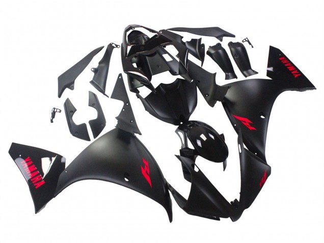 Erschwingliche Yamaha YZF 1000 R1 Motorrad Verkleidung 2012-2014 - Glanzendes Schwarz Matt Schwarz Rot