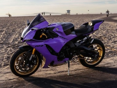 Erschwingliche Yamaha YZF 1000 R1 Motorrad Verkleidung 2020-2025 - Lila Glanzendes Schwarz