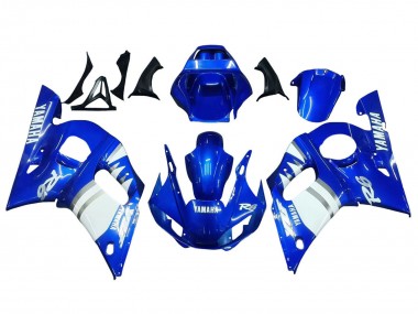 Erschwingliche Yamaha YZF 600 R6 Motorrad Verkleidung 1998-2002 - Blau Weiss