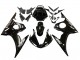 Erschwingliche Yamaha YZF R6S Motorrad Verkleidung 2006-2009 - Glanzendes Schwarz Weiss Aufkleber