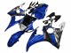Erschwingliche Yamaha YZF R6S Motorrad Verkleidung 2006-2009 - Blau Weiss Glanzendes Schwarz Yamalube
