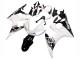 Erschwingliche Yamaha YZF R6S Motorrad Verkleidung 2006-2009 - Weiss Glanzendes Schwarz