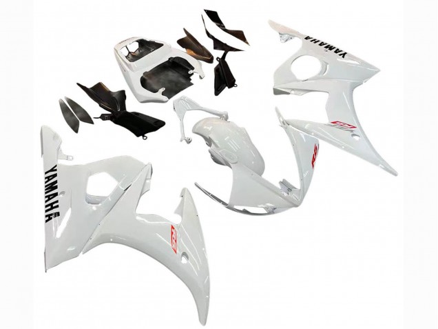 Erschwingliche Yamaha YZF R6S Motorrad Verkleidung Kit 2006-2009 - Weiss