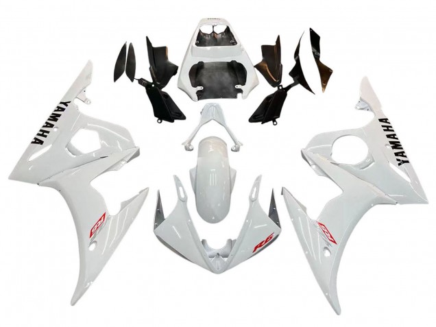 Erschwingliche Yamaha YZF R6S Motorrad Verkleidung Kit 2006-2009 - Weiss