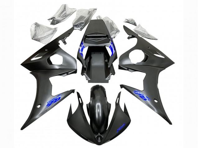 Erschwingliche Yamaha YZF R6S Motorrad Verkleidung 2006-2009 - Matt Schwarz Blau