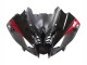 Erschwingliche Yamaha YZF 600 R6 Motorrad Verkleidung 2008-2016 - Glanzendes Schwarz Matt Schwarz Rot Streifen