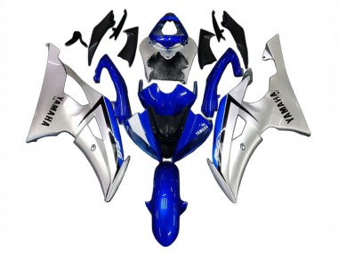 Erschwingliche Yamaha YZF 600 R6 Motorrad Verkleidung 2008-2016 - Silber Blau