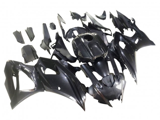 Erschwingliche Yamaha YZF R7 Motorrad Verkleidung 2021-2024 - Schwarze Carbonfaser