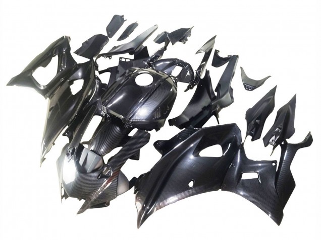 Erschwingliche Yamaha YZF R7 Motorrad Verkleidung 2021-2024 - Schwarze Carbonfaser
