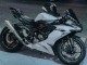 Erschwingliche Kawasaki ZX6R Motorrad Verkleidung 2019-2022 - Weiss Schwarz Carbonfaser