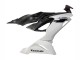 Erschwingliche Kawasaki ZX6R Motorrad Verkleidung 2019-2022 - Weiss Schwarz Carbonfaser