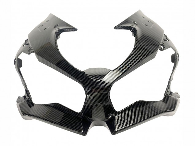 Erschwingliche Kawasaki ZX6R Motorrad Verkleidung 2019-2022 - Weiss Schwarz Carbonfaser