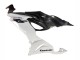 Erschwingliche Kawasaki ZX6R Motorrad Verkleidung 2019-2022 - Weiss Schwarz Carbonfaser