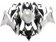 Erschwingliche Kawasaki ZX6R Motorrad Verkleidung 2019-2022 - Weiss Schwarz Carbonfaser
