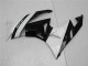 Erschwingliche Kawasaki ZX6R Motorrad Verkleidung 2009-2012 - Glanzendes Schwarz Weiss