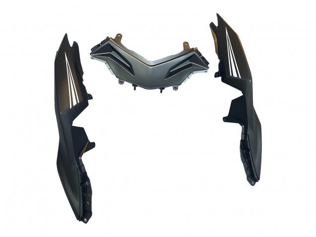 Erschwingliche Kawasaki EX300 Motorrad Verkleidung 2013-2024 - Matt Schwarz Weiss Elf Schnee