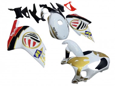 Erschwingliche Aprilia RS125 Motorrad Verkleidung 2000-2005 - Weiss Gelb Rot