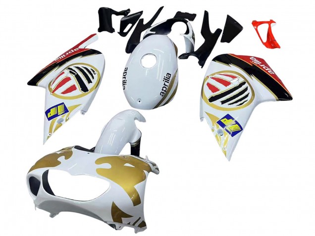 Erschwingliche Aprilia RS125 Motorrad Verkleidung 2000-2005 - Weiss Gelb Rot