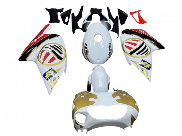 Erschwingliche Aprilia RS125 Motorrad Verkleidung 2000-2005 - Weiss Gelb Rot