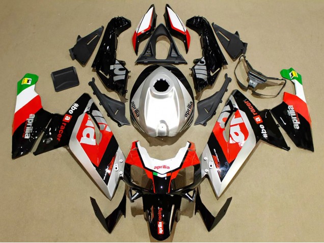 Erschwingliche Aprilia RS125 Motorrad Verkleidung 2006-2011 - Rot Silber Schwarz Grun