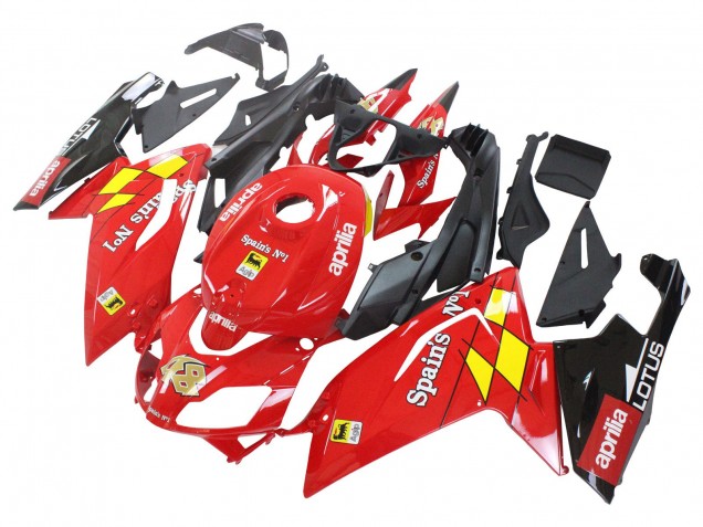 Erschwingliche Aprilia RS125 Motorrad Verkleidung 2006-2011 - Rot Weiss Gelb Schwarz