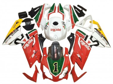 Erschwingliche Aprilia RS125 Motorrad Verkleidung 2006-2011 - Weiss Rot Grun