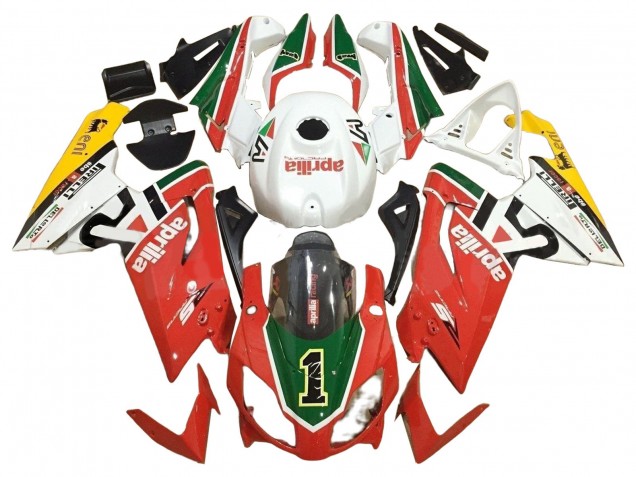 Erschwingliche Aprilia RS125 Motorrad Verkleidung 2006-2011 - Weiss Rot Grun