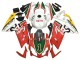 Erschwingliche Aprilia RS125 Motorrad Verkleidung 2006-2011 - Weiss Rot Grun