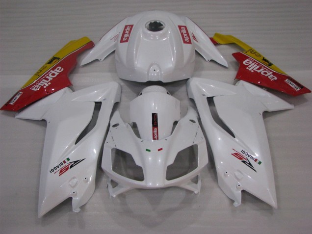 Erschwingliche Aprilia RS125 Motorrad Verkleidung 2006-2011 - Weiss Rot Gelb