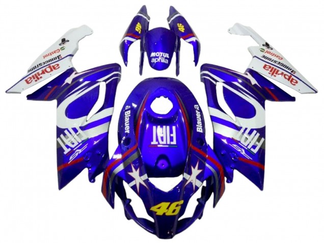 Erschwingliche Aprilia RS125 Motorrad Verkleidung 2006-2011 - Weiss Blau Fiat 46