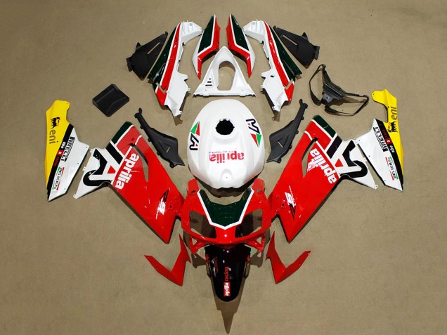 Erschwingliche Aprilia RS125 Motorrad Verkleidung 2006-2011 - Rot Weiss Schwarz Gelb