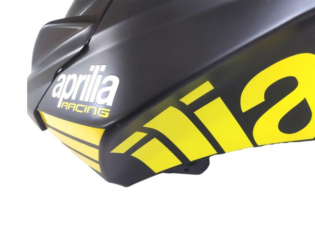 Erschwingliche Aprilia RS4 50 125 Motorrad Verkleidung 2012-2018 - Gelb Matt Schwarz