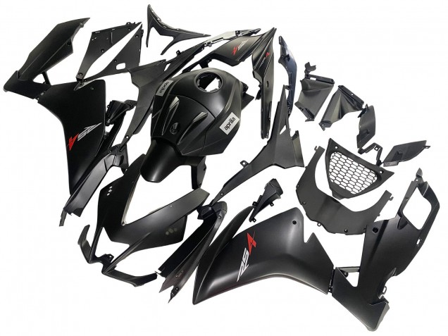 Erschwingliche Aprilia RS4 50 125 Motorrad Verkleidung Kit 2012-2018 - Matt Schwarz