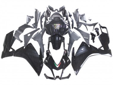 Erschwingliche Aprilia RS4 50 125 Motorrad Verkleidung 2012-2018 - Glanzendes Schwarz