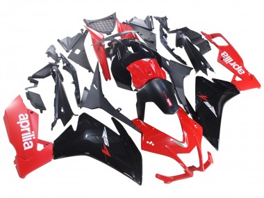 Erschwingliche Aprilia RS4 50 125 Motorrad Verkleidung 2012-2018 - Rot Glanzendes Schwarz