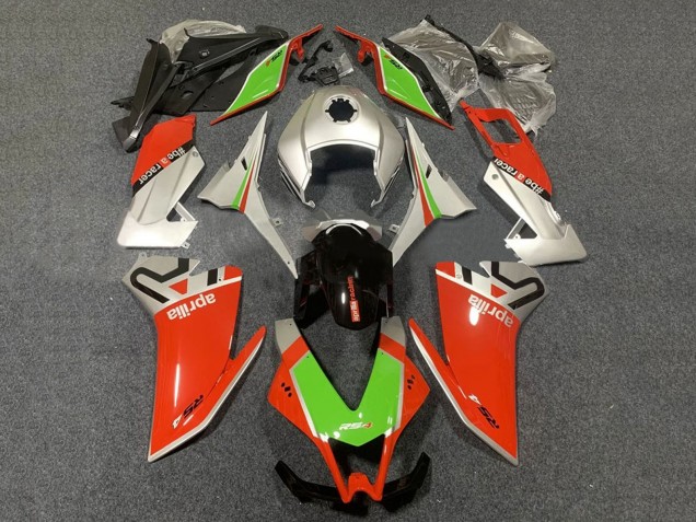 Erschwingliche Aprilia RS4 50 125 Motorrad Verkleidung 2012-2018 - Silber Rot Grun Glanzendes Schwarz