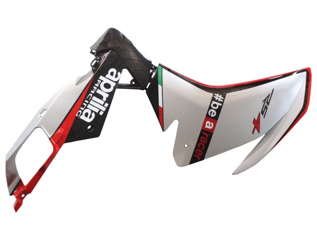 Erschwingliche Aprilia RS4 50 125 Motorrad Verkleidung 2012-2018 - Silber Rot Glanzendes Schwarz
