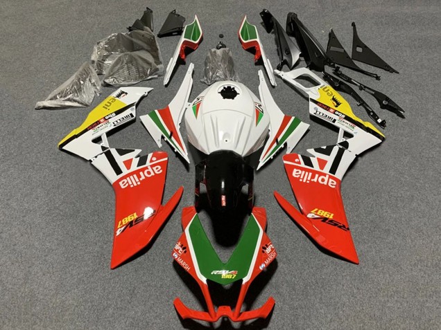 Erschwingliche Aprilia RS4 50 125 Motorrad Verkleidung 2012-2018 - Weiss Rot Grun Gelb