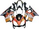 Erschwingliche Honda CBR600 F4i Motorrad Verkleidung 2004-2007 - Matt Schwarz Orange Rossi