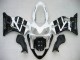 Erschwingliche Honda CBR600 F4i Motorrad Verkleidung 2004-2007 - Weiss Glanzendes Schwarz