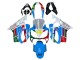 Erschwingliche Honda CBR600 F4i Motorrad Verkleidung 2004-2007 - Weiss Blau Grun Rot