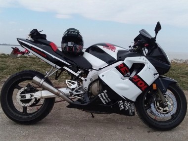 Erschwingliche Honda CBR600 F4i Motorrad Verkleidung 2004-2007 - Weiss Glanzendes Schwarz Rot Repsol