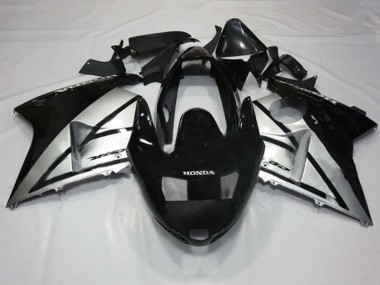 Erschwingliche Honda CBR1100XX Blackbird Motorrad Verkleidung 1996-2007 - Silber Glanzendes Schwarz