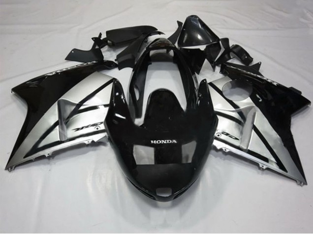 Erschwingliche Honda CBR1100XX Blackbird Motorrad Verkleidung 1996-2007 - Silber Glanzendes Schwarz