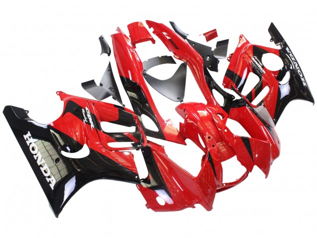Erschwingliche Honda CBR600 F3 Motorrad Verkleidung 1997-1998 - Rot Glanzendes Schwarz