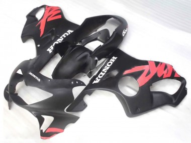 Erschwingliche Honda CBR600 F4 Motorrad Verkleidung 1999-2000 - Matt Schwarz Rosa Aufkleber